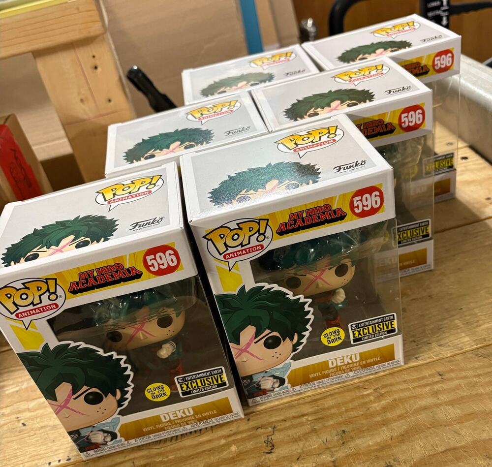 Lot Pack Case x6 Funko Pop Deku #596 Glow in Dark My Hero Academia Vinyl Figure